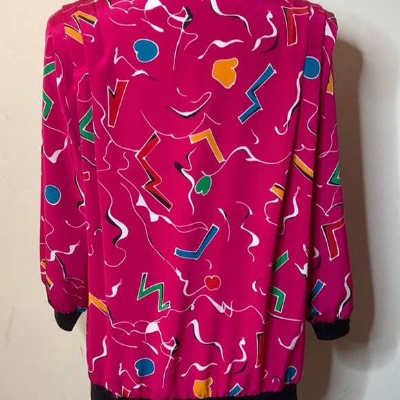 Vintage retro print blouse - Picture 2 of 2